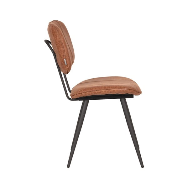 Konjakipruunid nahast söögitoolid 2tk komplektis Fos - LABEL51-image-4