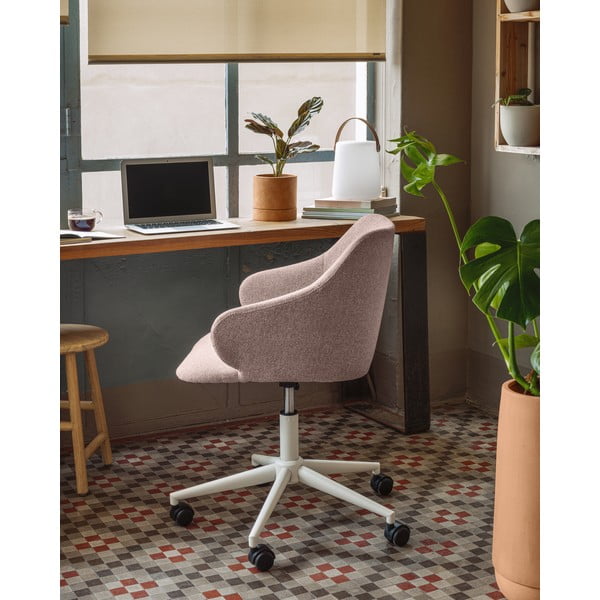 Heleroosa kontoritool Einara - Kave Home-image-1