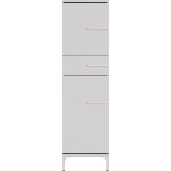 Kreemikas matt kõrge/kitsas vannitoakapp 34x123 cm Laurino - Germania-image-3