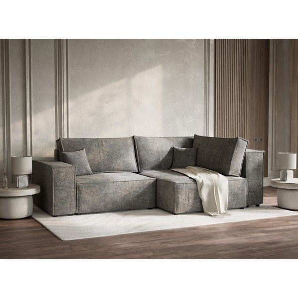 Hall šenilldiivanvoodi/panipaigaga nurgadiivan (parempoolne/L-kujuline) Tonga - Maison de Rêve-image-4