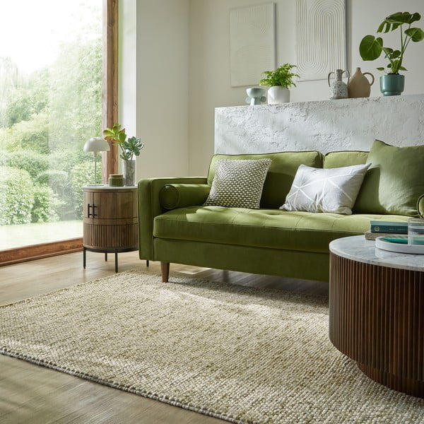 Khakivärvi käsitsi kootud villaseguga vaip 160x230 cm Minerals - Flair Rugs-image-1