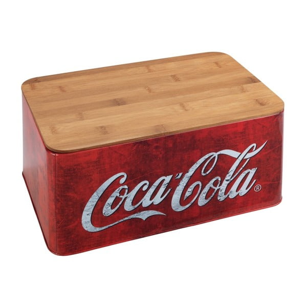 Červený chlebník s bambusovým víkem Wenko Coca-Cola World