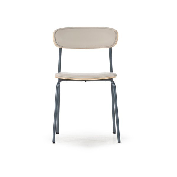 Beežid polsterdatud virnastatavad söögitoolid 2 tk komplektis Saula - Marckeric-image-2