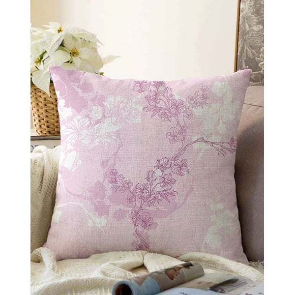 Roosa padjaümbris puuvillase seguga Bloom, 55 x 55 cm - Minimalist Cushion Covers