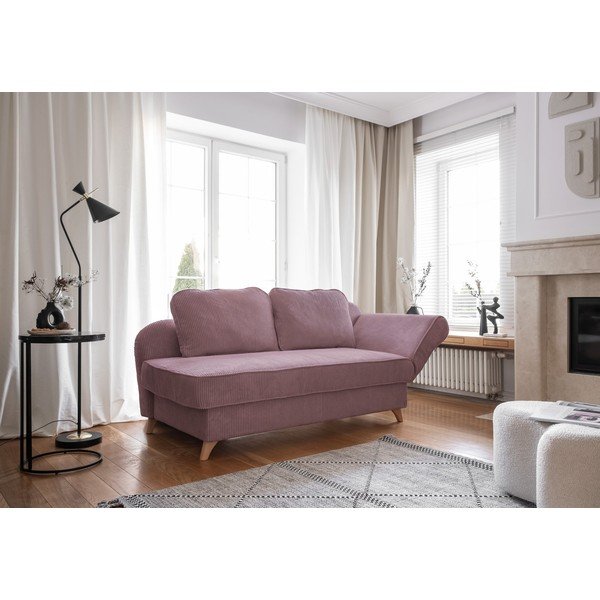 Vanaroosa velvetist lamamistool (parem nurk) Chic Charlotte - Miuform-image-1