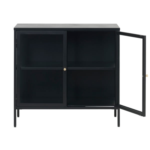 Must metallist vitriinkapp 90x85 cm Carmel – Unique Furniture-image-2