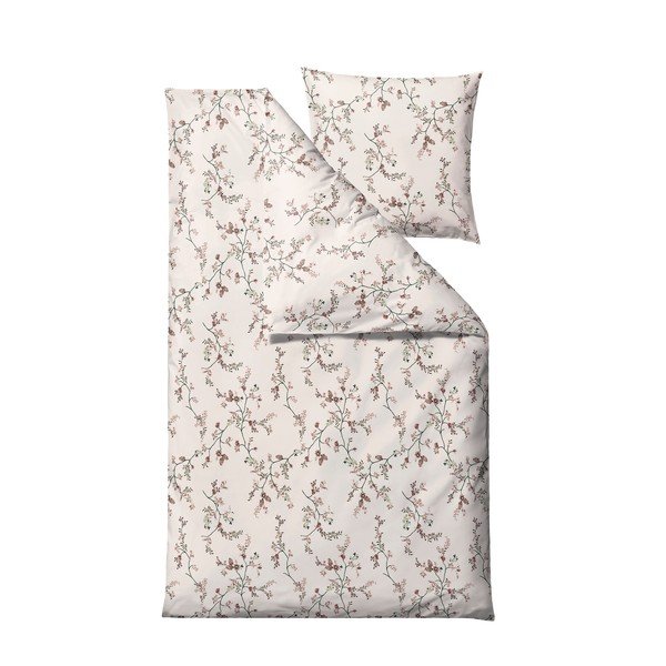 Beež puuvill-satiinist voodipesu üheinimesevoodile 140x200 cm Grace - Södahl