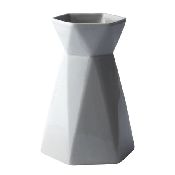 Váza KJ Collection Geometric Grey, 17,9 cm