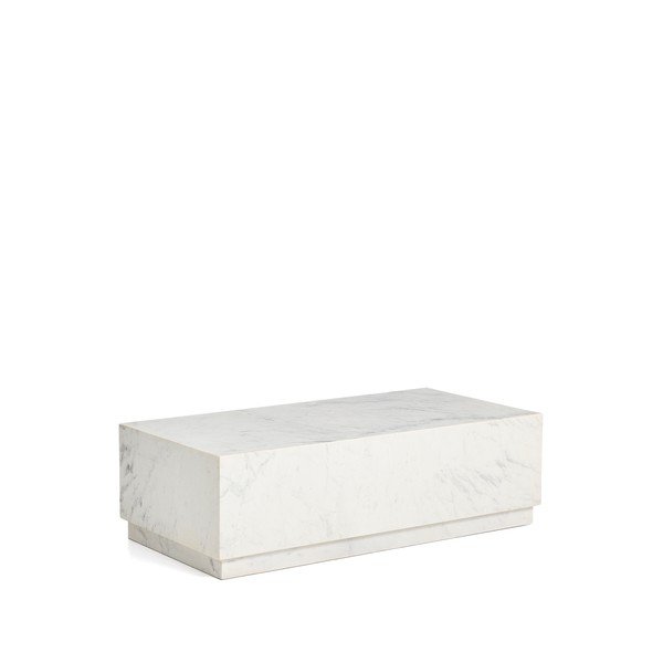 Valge marmorist kohvilaud 50x100 cm Sorein - Kave Home