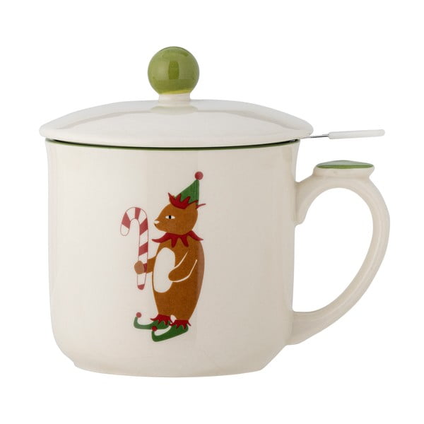 Jõulumotiiviga kruus ja keraamiline sõel 300 ml Valentin - Bloomingville