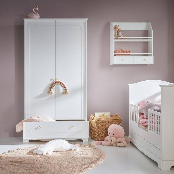Valge laste riidekapp 102,8x195 cm Royal - BELLAMY-image-3