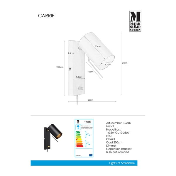 Must seinalamp Carrie - Markslöjd-image-1