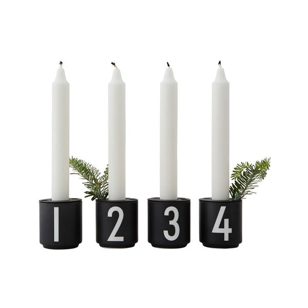 Portselanist küünlajalad 4 tk komplektis Mini - Design Letters-image-4