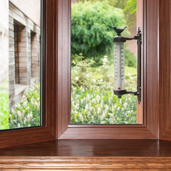 Malmist seinatermomeeter Dekor Bird, kõrgus 27,3 cm - Esschert Design-image-1