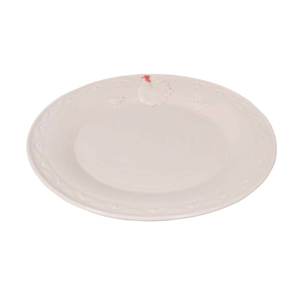 Valge keraamiline taldrik Antic Line Hen, ⌀ 25 cm - Antic Line