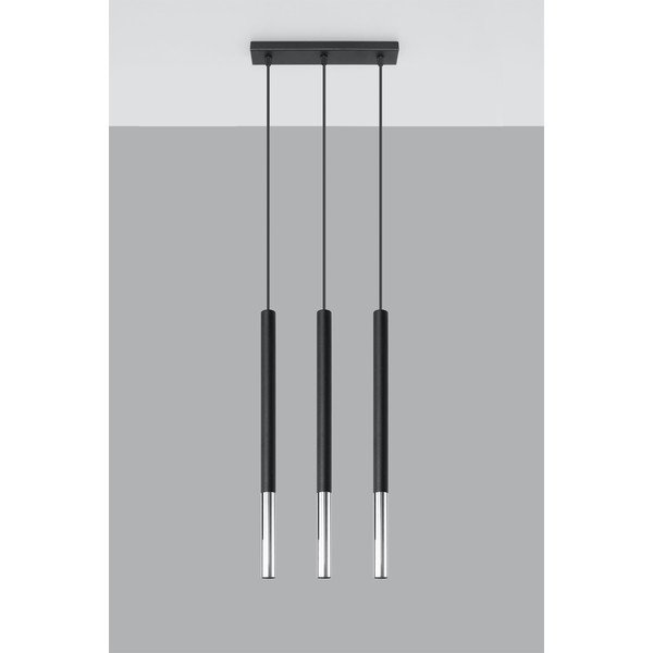 Rippvalgusti must-hõbedane 3L Asarot - Sollux-image-1