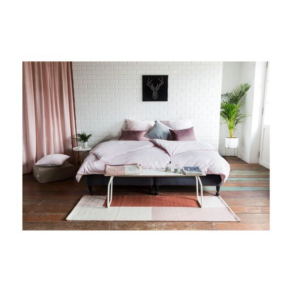 Roosa Egiptuse puuvillast tekikott 200x220 cm Peonia – WeLoveBeds-image-3