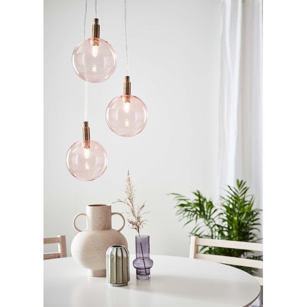 Růžové závěsné svítidlo Markslöjd Uno Pendant 3L-image-1