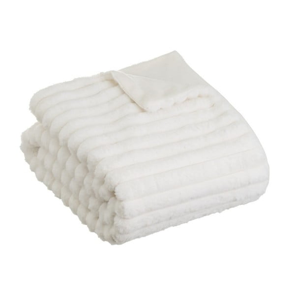 Valge mikroplüüsist tekk 130x160 cm Fur Velvet - Casa Selección