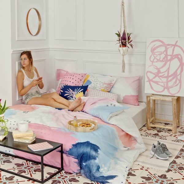 Puuvillane tekipadi , 140 x 200 cm Tempera - Blanc-image-4