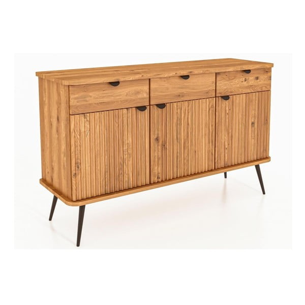 Madal kapp tammepuidust naturaalset värvi 144x87 cm Kula - The Beds-image-3