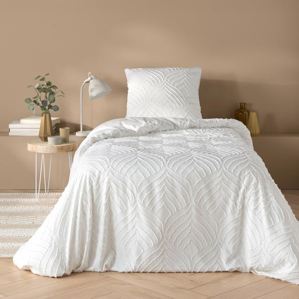 Valge mikrokiust üheinimese voodipesu 140x200 cm Heltie - douceur d'intérieur