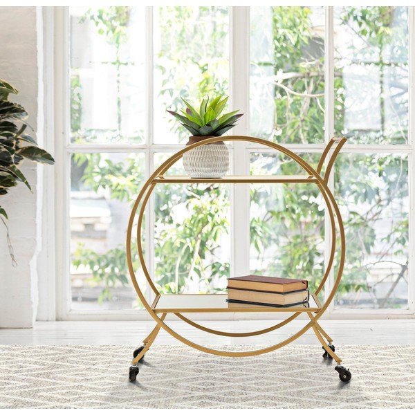 Ratastega serveerimislaud 36,5x70 cm Round - Mauro Ferretti-image-1