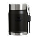Matt must roostevabast terasest toidutermos 400 ml Legendary Food Jar + Spork Black 2.0 - Stanley