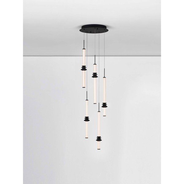 Mattmust keraamiline hämardatav LED-rippvalgusti akrüülklaasist varjuga, ø 35 cm Stalactite - Nova Luce-image-3