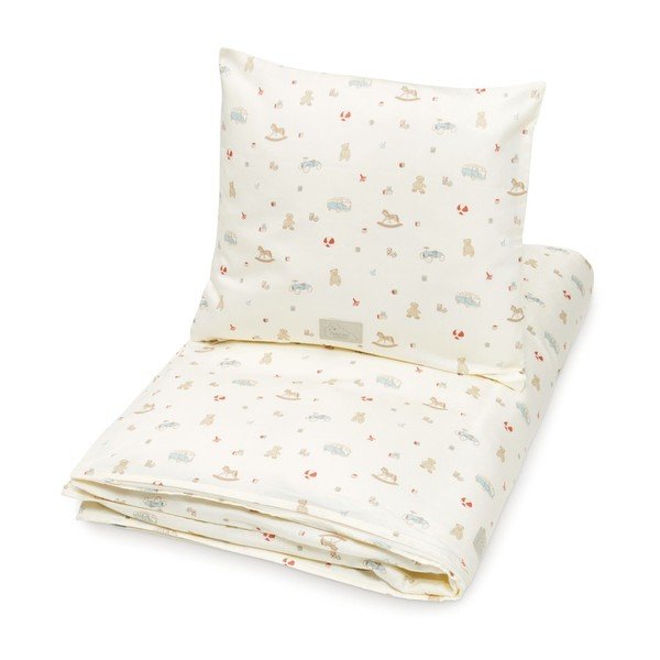 Helekollane orgaanilisest puuvillast beebivoodipesu 100x140 cm Vintage Toys - Cam Cam Copenhagen