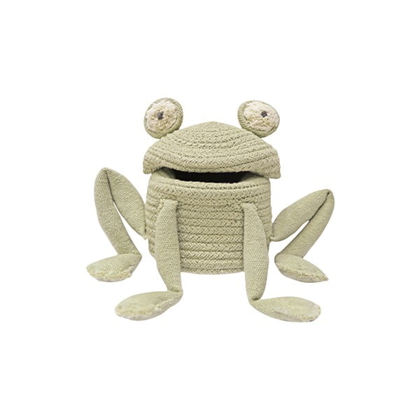 Roheline riidest laste mänguasjakorv ø 15x15 cm Mini Fred the Frog - Lorena Canals