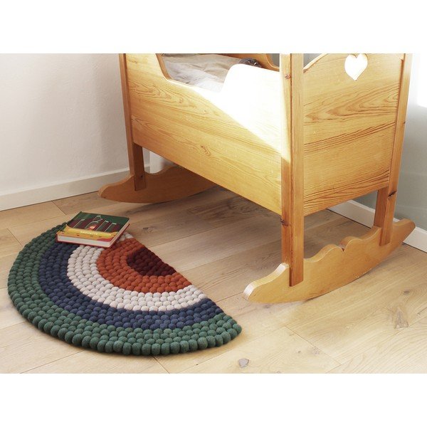 Laste pallivillane vaip Ball Vaipade roheline Rainbow - Wooldot-image-4