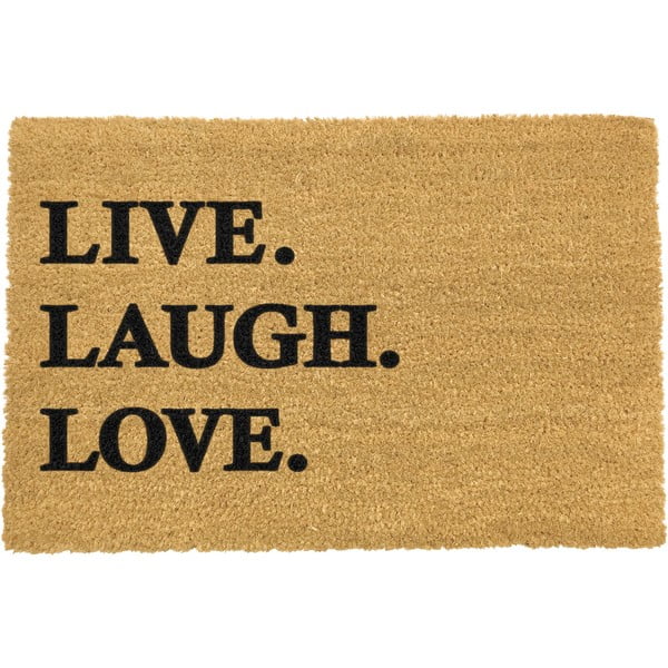 Looduslik kookosmatt Live Laugh Love, 40 x 60 cm Live Laught Love - Artsy Doormats