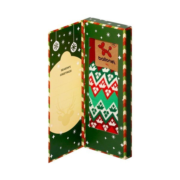 Ponožky v dárkovém balení Ballonet Socks Season's Greetings Socks Card with Flake, velikost 36 - 40-image-3