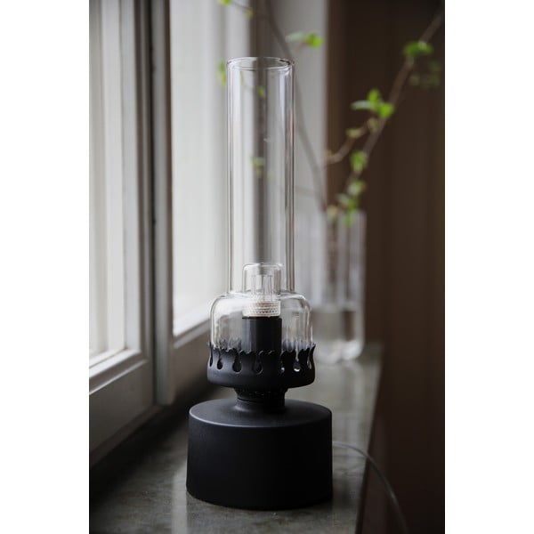 Must lauavalgusti klaasist varjuga (kõrgus 31 cm) Kandella – Markslöjd-image-1