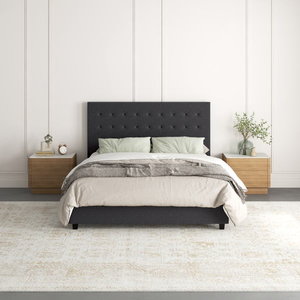 Tumehall polsterdatud kaheinimesevoodi 140x200 cm Emily - Støraa-image-3