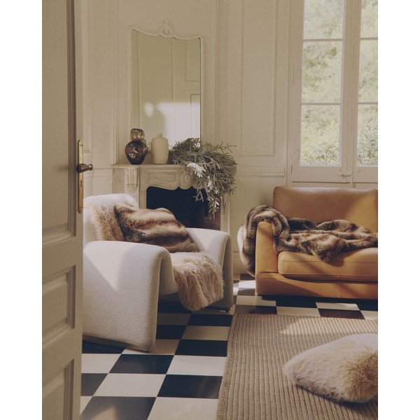 Beež käsitsi kootud vaip 164,5x235 cm Ardelia - Kave Home-image-1