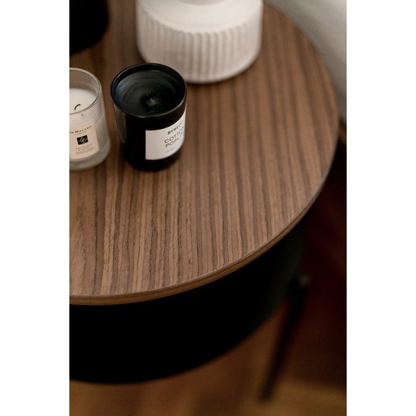 Must/tume naturaalne öökapp pähklipuidust pealispinnaga Tu - noo.ma-image-3