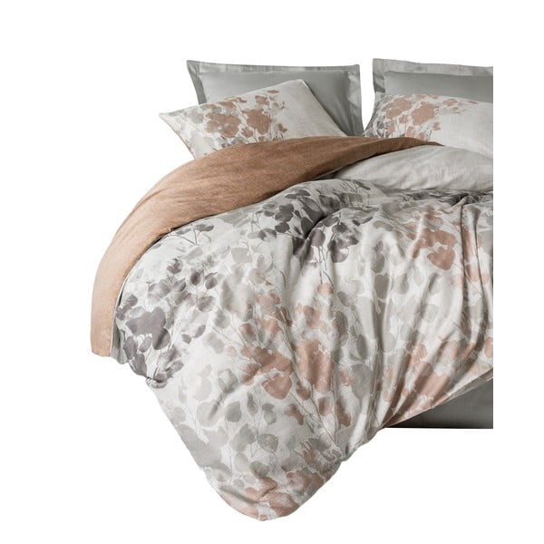 Hallikasbeež puuvill-satiinist pikendatud voodipesu kaheinimesevoodile 240x220 cm Blatt - Mijolnir