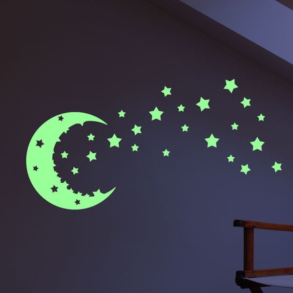Kuu ja tähed seinakleebiste komplekt - Ambiance