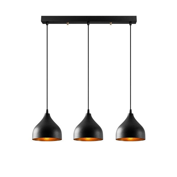 Must rippvalgusti metallist varjuga Tattoo - Opviq lights-image-2