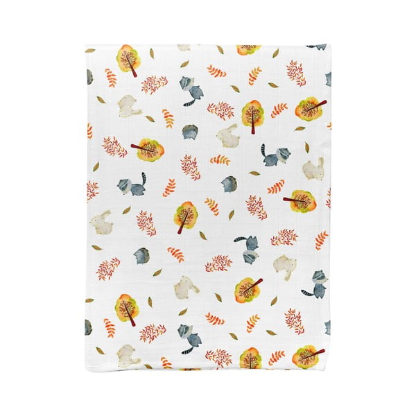 Valge musliinist beebitekk 75x100 cm Forest - Mijolnir