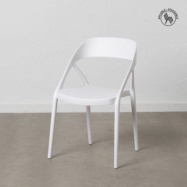 Valged plastikust söögitoolid 2tk komplektis - Ixia-image-2