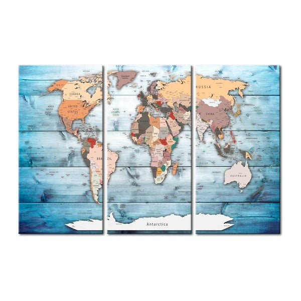 Bimago mitmeosaline maailmakaardiplaat , 120 x 80 cm Sapphire Travels - Artgeist
