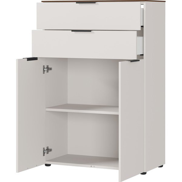 Hall ja beež kõrge pähklipuust kõrge kapp 81x120 cm Ancona - Germania-image-2