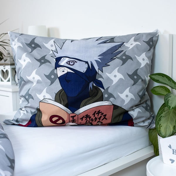 Puuvillane laste voodipesu 140x200 cm Naruto "Grey" - Jerry Fabrics-image-4