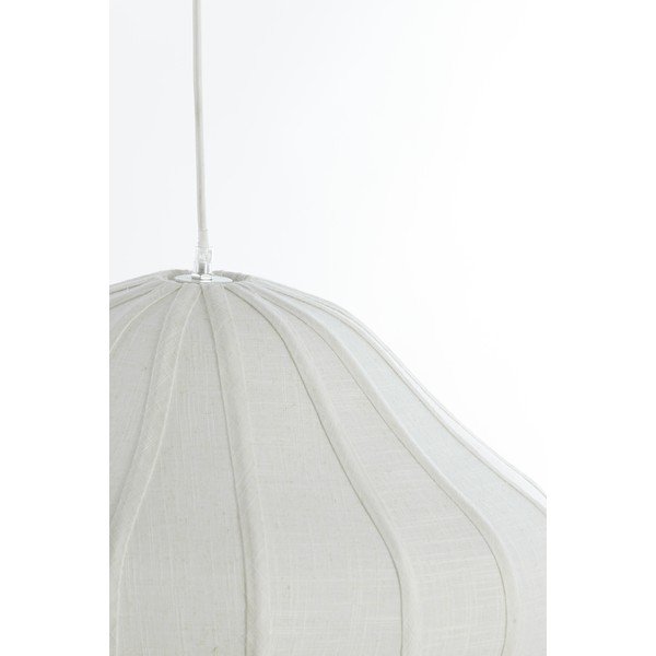 Kreemikas ripplamp tekstiilist varjuga ø 10 cm Sukau - Light & Living-image-4