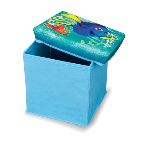 Modrá úložná taburetka na hračky Domopak Finding Dory, délka 30 cm