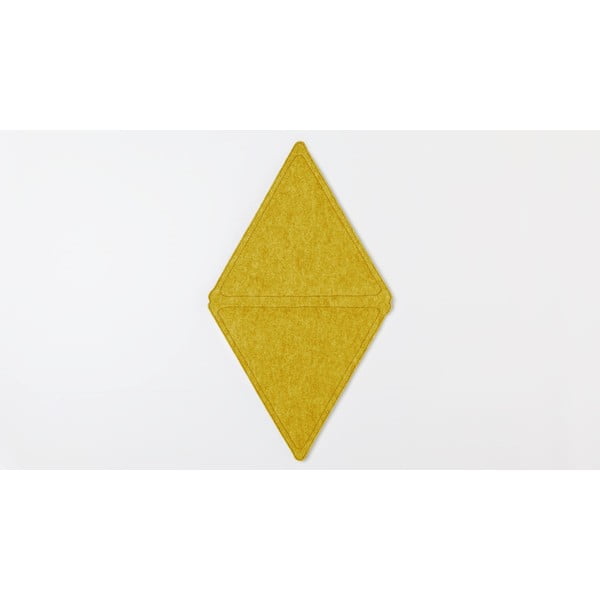 Modulový nástěnný koberec Edera, žlutý