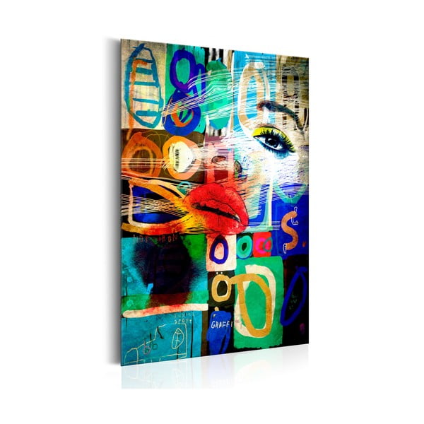 Obraz na kovovém podkladu Bimago Kiss of Modernity, 31 x 46 cm